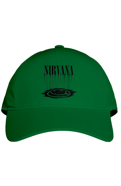 Cap with prints Nirvana. Alternative rock, grunge, hard rock, kurt cobain, nirvana, punk rock, rock band. 2070702