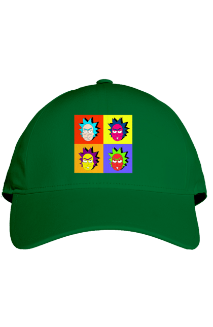 Cap with prints Rick and Morty. Adventures, black humor, cartoon, pop art, rick, rick and morty, sci-fi, tragicomedy. 2070702