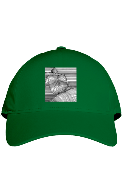 Кепка з принтом "Дівчина В Смужку". Гола, сиськи. 2070702