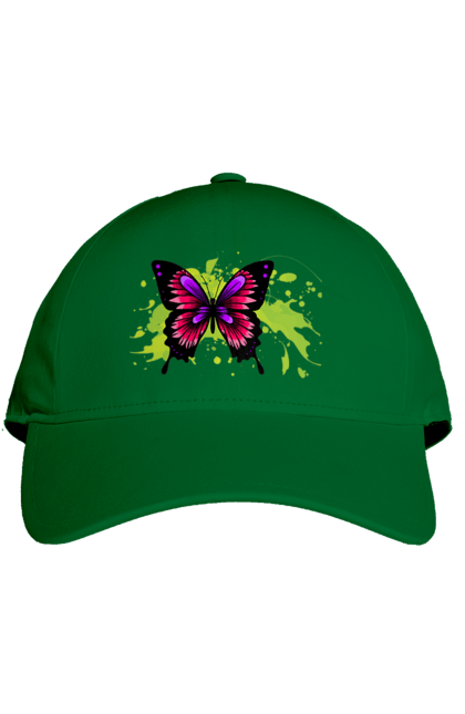 Кепка с принтом Розовая Бабочка. Бабочка. 2070702