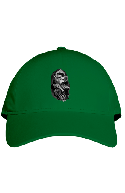 Кепка з принтом "Козак". Вуса, квітки, козак, пістолет, справжній українець, чуб. 2070702