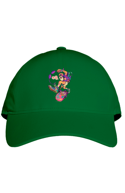 Cap with prints Grandfather on the wave. Age, be young, chase, cool grandfather, drive, fire, grandfather and skate, play, sport, youth at heart. 2070702