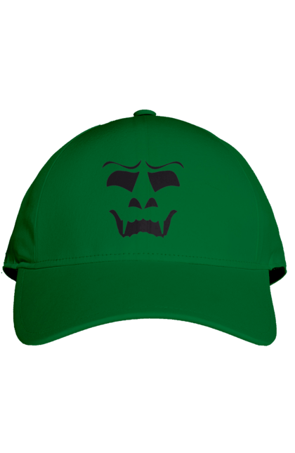 Cap with prints Halloween pumpkin face. Costume, halloween, holiday, october, october 31, pumpkin, scary, sweets, trick or treat. 2070702