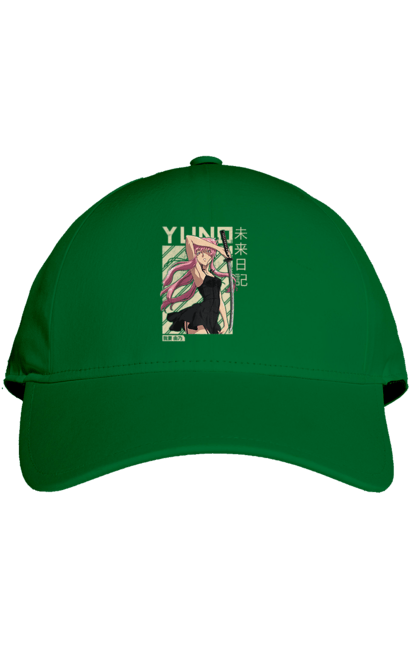 Cap with prints Future Diary Yuno Gasai. Anime, future diary, manga, survival game, yandere, yuno gasai. 2070702