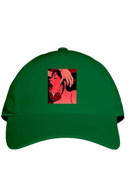 Cap with prints Girl Sucks With Saliva. Sex, suck. 2070702