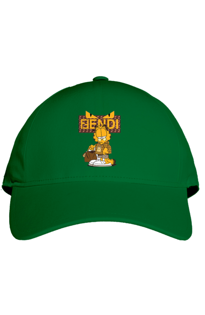 Cap with prints Fendi Garfield. Bag, brand, clothes, fashion, fashion house, fendi, garfield, italy, luxury, lvmh. 2070702