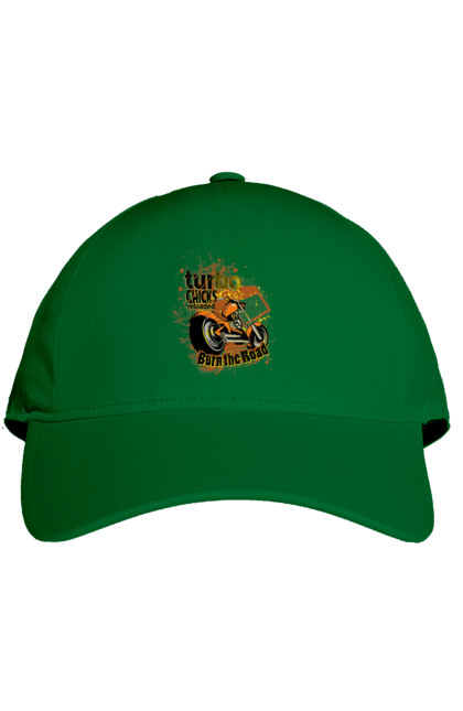 Кепка з принтом "Мопед Турбо". Їзда, мопед, швидкість. 2070702