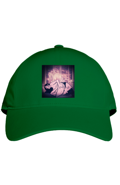 Кепка з принтом "Дорослі Ігри На Тлі Міста". Гола, кохання, лизати, трусики. 2070702