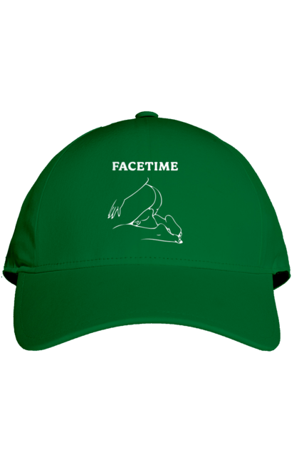 Кепка з принтом "Фейстайм". Вульгарна, гумор, прикольна, смішна, фейстайм. 2070702