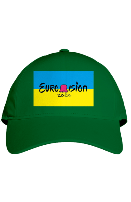 Кепка з принтом "Євробачення за KALUSH Orchestra". Kalush orchestra, stefania, азов, врятувати азовсталь, врятувати захисників азовсталі, євробачення, звільнити, маріуполь, наші захисники, перемога, свобода. 2070702