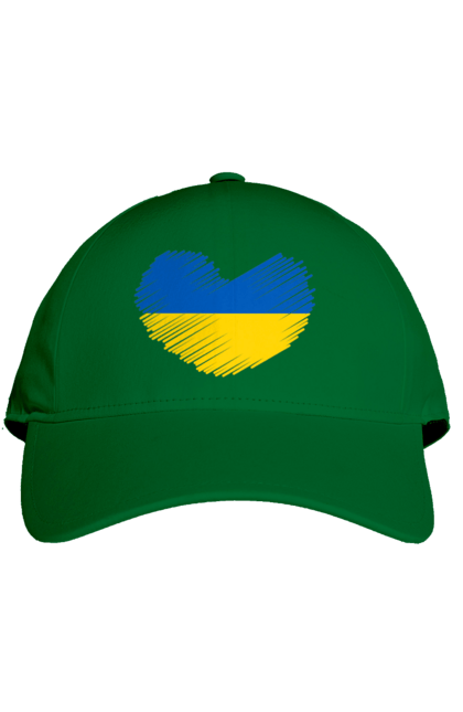 Кепка з принтом "Україна у серці". Арестович, война, герои, зелёный, иди нахуй, кем, мир, нет войне, орда, орки, привид киева, птн пнх, путін хуйло, русский военный корабль, слава украине, ссу, украина, чернобаевка. 2070702