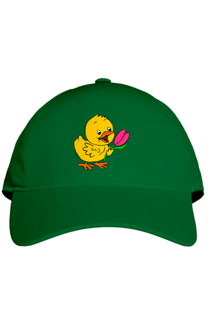 Кепка з принтом "Курча З Тюльпаном". Курча, тюльпан. 2070702