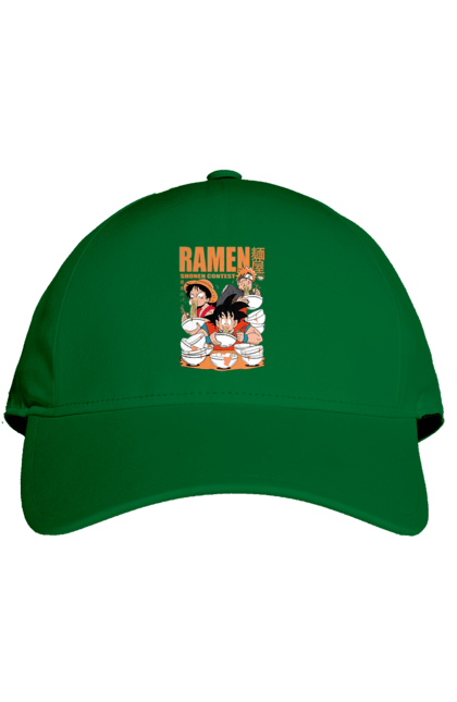 Cap with prints Ramen. Anime, characters, food, goku, luffy, manga, naruto, ramen. 2070702