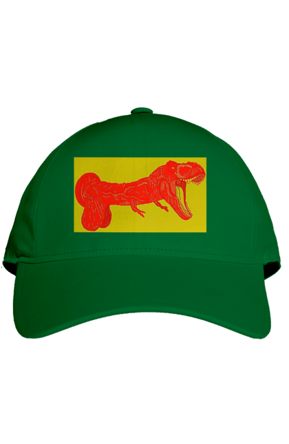 Кепка з принтом "Член Динозавр". Динозавр, писюн, член. 2070702