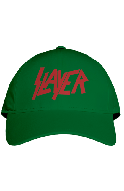 Кепка с принтом Slayer. Slayer, грув-метал, група, метал група, музыка, ню-метал, спид-метал, трэш-метал, череп. 2070702