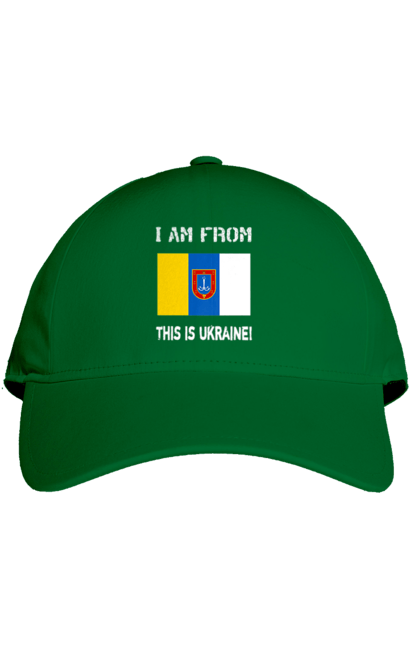 Кепка з принтом "Прапор Одеської області". Місто, область, одеса, прапор, україна. 2070702