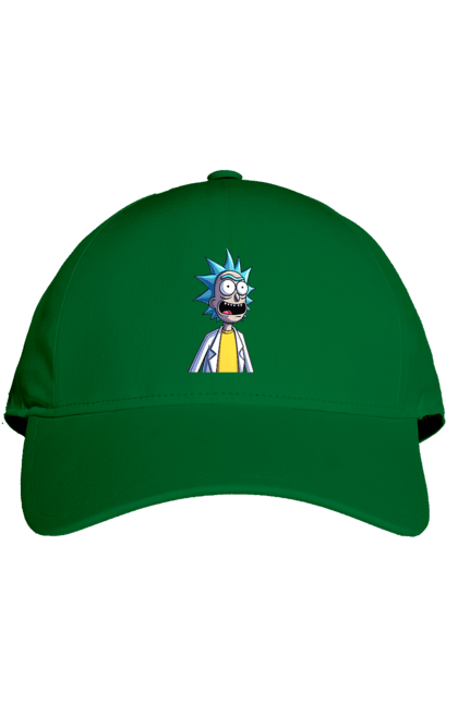 Cap with prints Rick and Morty. Adventures, black humor, cartoon, rick, rick and morty, sci-fi, tragicomedy. 2070702