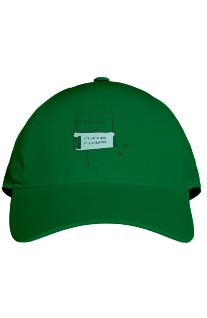Cap with prints It`s not a bug, it`s a feature. Aitі, angular, c, code, css, html, humor, it, it specialist, javascript, jquery, koduvati, php, proger, programmer, programmers, python, react, svelt, type programmer, vue, you. 2070702