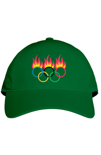 Кепка з принтом "Олімпійські Ігри Вогонь". Вогонь, олімпійські ігри. CustomPrint.market