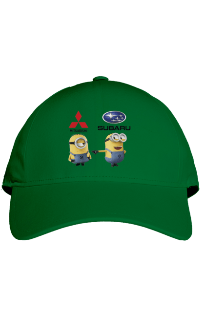 Cap with prints Minion. Auto, cars, minions, mitsubishi, subaru. 2070702