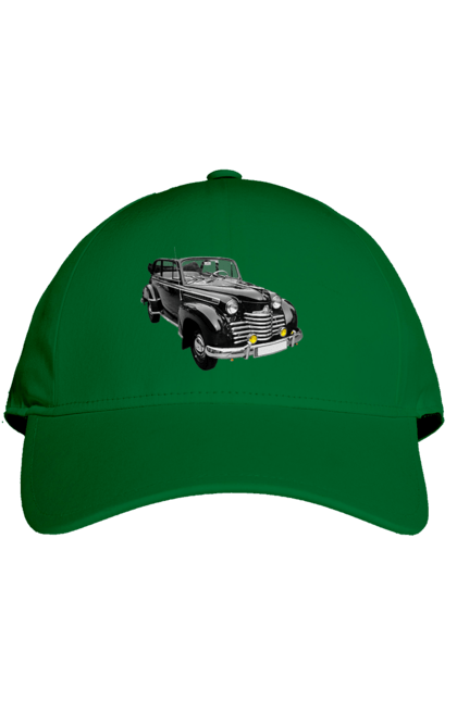 Кепка з принтом "Авто.5". Авто, професійне фото, ретро авто, фото, чорний колір. 2070702