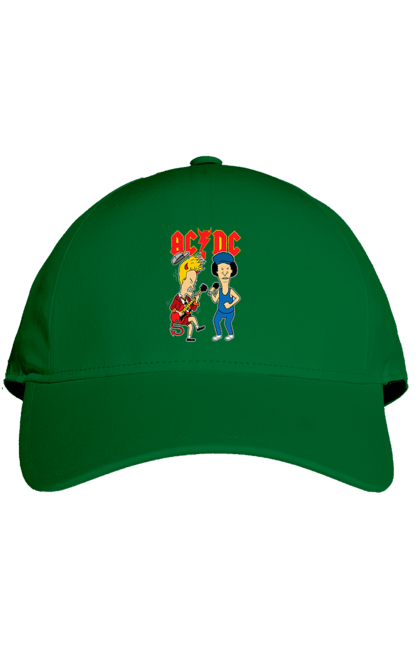 Cap with prints AC/DC. Ac dc, acd, blues rock, group, hard rock, music, rock n roll. 2070702