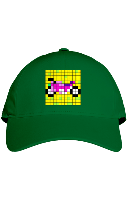 Cap with prints Pixel Bike. Bike, bright, color, motorcycle, pixel. 2070702