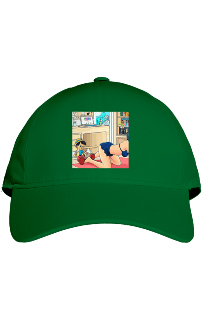 Кепка з принтом "Буратіно У Дорослій Казці". Бетмен, буратіно, гола, поцілунок, прикол. 2070702