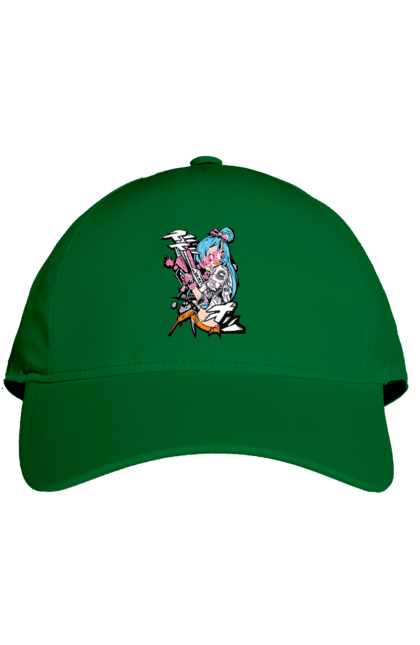 Cap with prints Dragon Ball Bulma. Anime, bulma, dragon ball, goku, manga, tv series, vegeta. 2070702