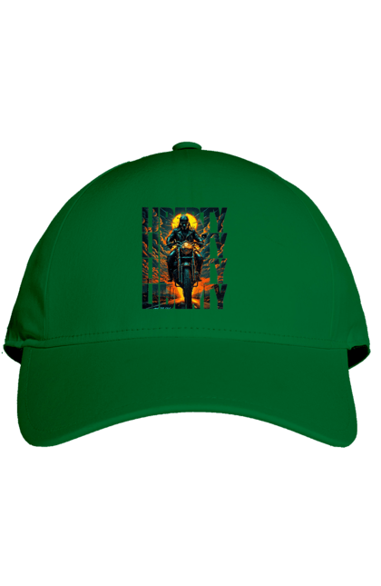 Кепка з принтом "Байкер". Байкер, мотоцикліст, подорожі, свобода, туризм. 2070702