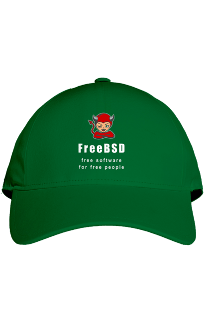 Кепка з принтом "Freebsd Для Вільних". Bsd, freebsd, unix, адміністратор, айті, айтішник, безкоштовна, безкоштовно, бестія, білий, вільна, демон, демонесса, доступність, незалежність, операційна система, ос, програміст, програмне забезпечення, свобода, сисадмін, система, системний адміністратор, софт, текст, червоний. 2070702