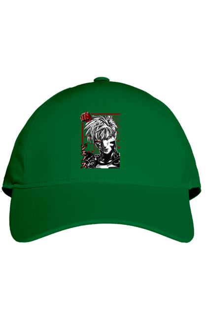 Cap with prints One Punch Man Genos. Anime, comedy, cyborg, demon, demon cyborg, genos, manga, one punch man, parody, superheroes. 2070702