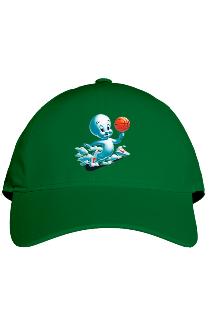 Cap with prints Casper. Ball, basketball, casper, ghost, movie, sneakers, sport. 2070702