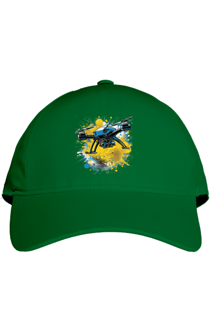 Кепка с принтом Дрон. Дрон, символ украины, ссу, украина, фпв дрон. 2070702