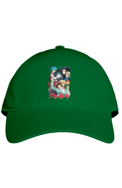 Cap with prints Howl's Moving Castle. Calcifer, cartoon, ghibli, haul, howl`s moving castle, moving castle, novel, sophie. 2070702