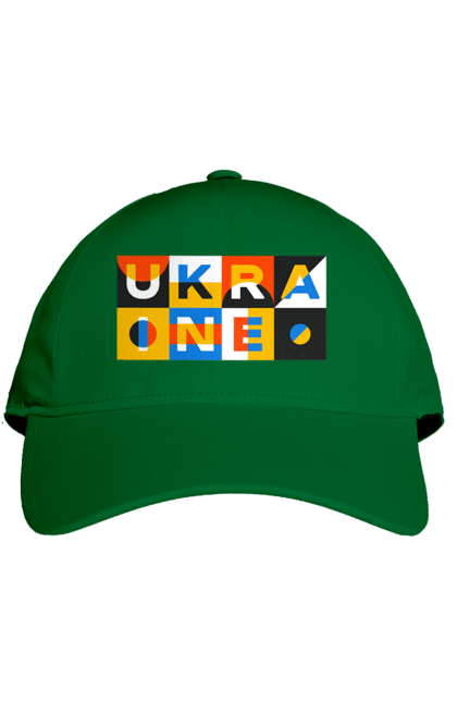 Кепка з принтом "Україна". Напис україна, символ україни, текст україна, україна. 2070702