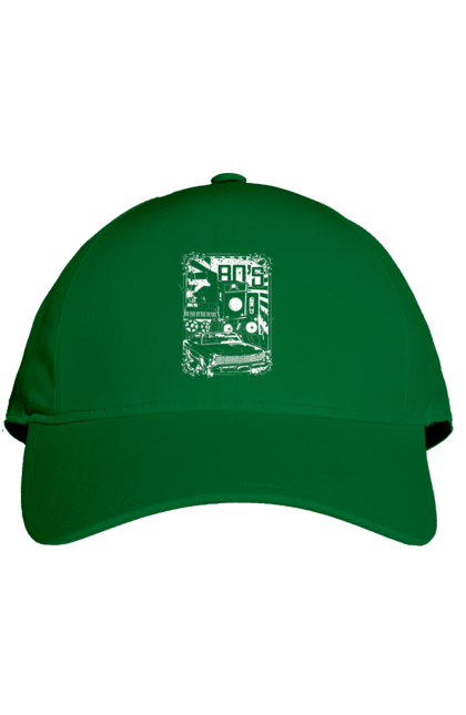 Кепка з принтом "80 Е, Машина І Музика". 80, 80ті, машина, музика. 2070702