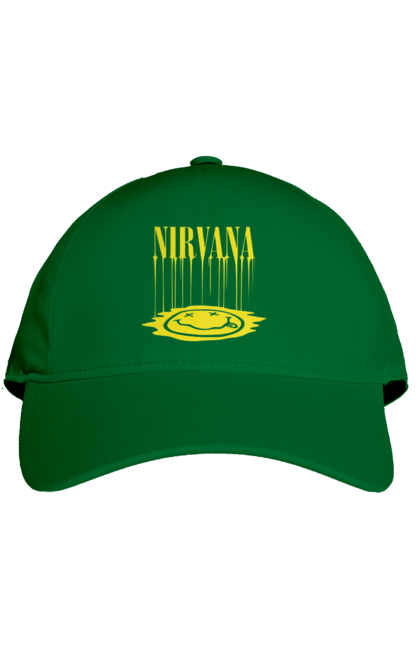 Cap with prints Nirvana. Alternative rock, grunge, hard rock, kurt cobain, nirvana, punk rock, rock band. 2070702