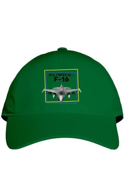 Cap with prints F16. Airplane, f16, himars, weapon, zaluzhny. 2070702