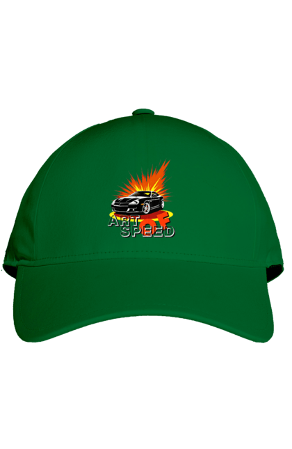 Кепка з принтом "Швидкість". Авто, автомобіль, гонка, швидкість. 2070702