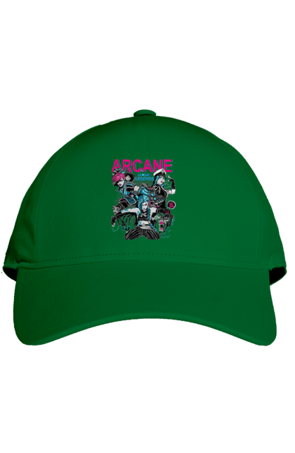 Кепка с принтом VECTOR ARCANE2. Arcane, fortiche, league of legends, riot games, аркейн, вай, джинкс, мультсериал, фэнтези. 2070702