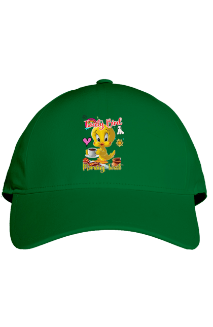 Cap with prints Tweety Pie. Bird, looney tunes, tweety, tweety bird, tweety pie, warner bros. 2070702