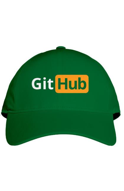 Кепка з принтом "Гіт Хаб". Айті, айтішник, гіт хаб, для айтішника, для програміста, подарунок айтішнику, подарунок програмісту, програміст, розробник. 2070702