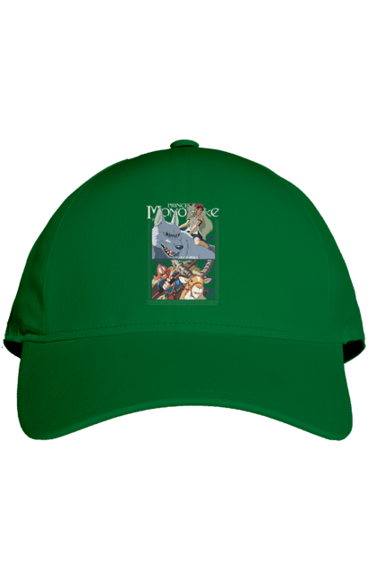 Cap with prints Princess Mononoke. Adventure, anime, fantasy, ghibli, hayao miyazaki, princess mononoke, studio ghibli. 2070702