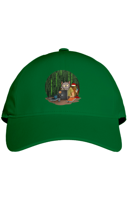Cap with prints Cat programmer. Aitі, angular, c, code, css, html, humor, it, it specialist, javascript, jquery, koduvati, php, proger, programmer, programmers, python, react, svelt, type programmer, vue, you. 2070702