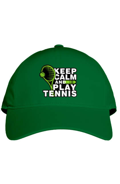 Кепка з принтом "Keep Calm And Play Tennis". Keep calm, великий теніс, зберігай спокій, спорт, теніс, тенніс. futbolka.stylus.ua