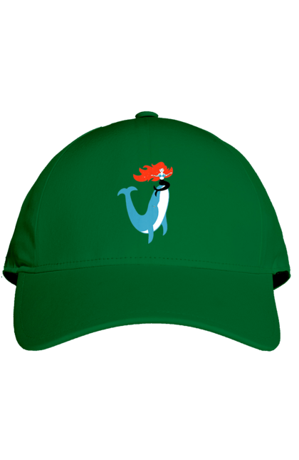 Кепка з принтом "Русалка І Кит". Кит, море, русалка. 2070702