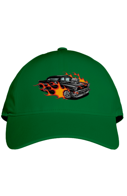 Кепка з принтом "Машина Вогонь". Автомобіль, вогонь, машина. 2070702