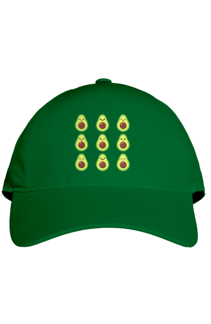 Кепка з принтом "Настрій Авокадо". Авокадо, емоції, їжа. 2070702