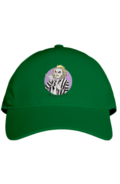 Cap with prints Beetlejuice. Beetlejuice, comedy, ghost, horror, movie, tim burton, warner bros. 2070702